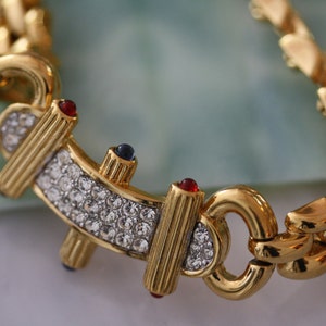 Art Deco Nina Ricci Paris Gold Choker und Ohrclips