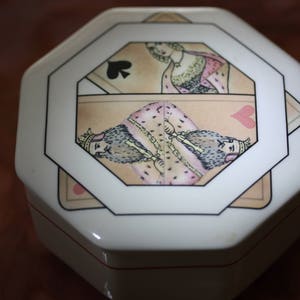 Lovely Rare Villeroy & Boch Vintage Queen of Spades Trinket/Cigarette Box