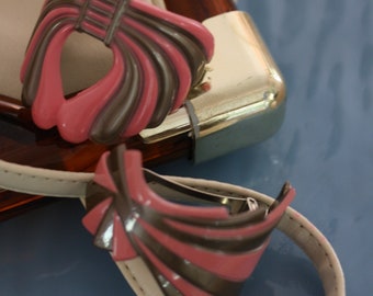 Marvelous Mid Century Pretty Pink Vintage French Barrettes