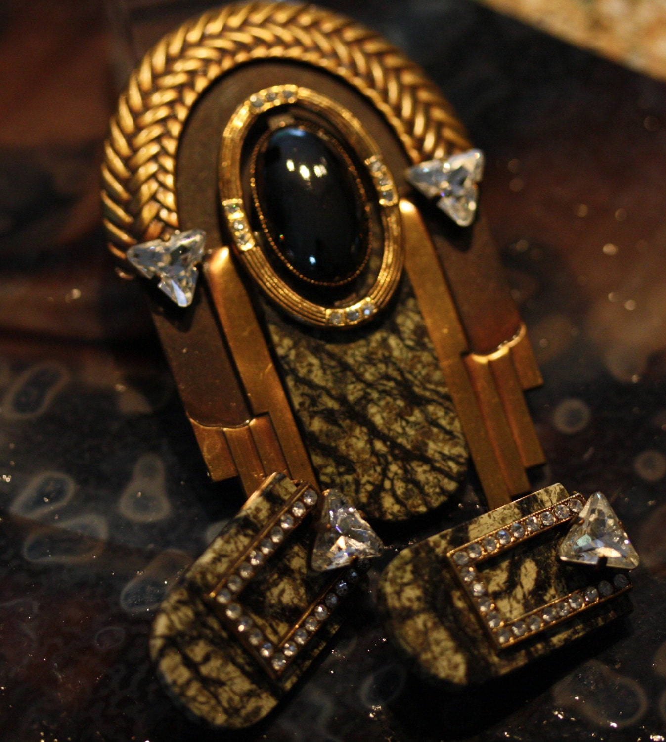 Spilla (broche) Vintage Ermani Bulatti - Bijou Ancien, Premier Modèle Bulatti - Occasion Porté