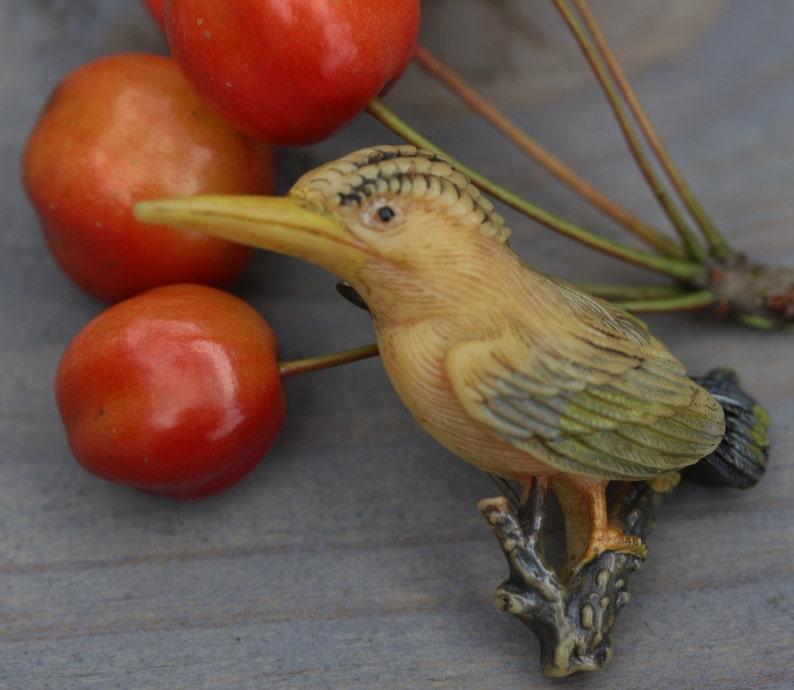 Vintage Celluloid Kookaburra Pin image 2