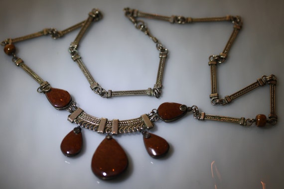 Vintage European Jasper Necklace - image 4