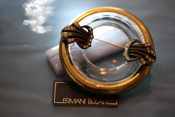 Wonderful Ermani Bulatti Circle Pin with Lucite - image 5