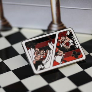 Alice in Wonderland Vintage maart Hare Emaille Speelkaart Pin