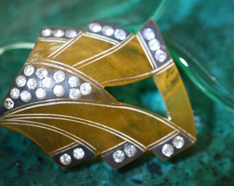 Spilla in celluloide deco vintage (antica)