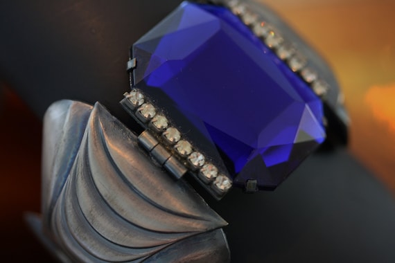 Ermani Bulatti Bold Blue Art Deco Bracelet. - image 5