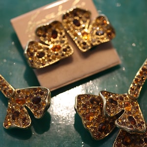 Kenneth Jay Lane Runway Vintage Earring and Open Collar Necklace Set