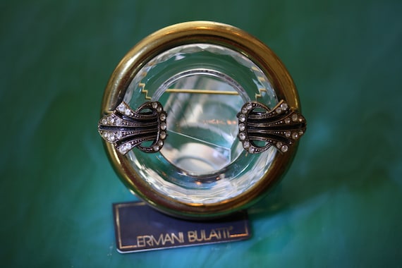 Wonderful Ermani Bulatti Circle Pin with Lucite - image 1