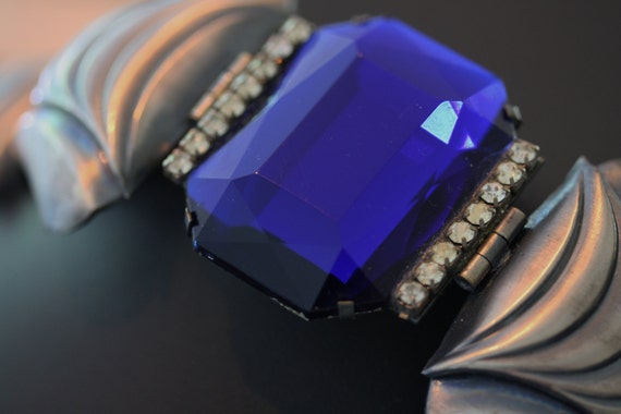 Ermani Bulatti Bold Blue Art Deco Bracelet. - image 4