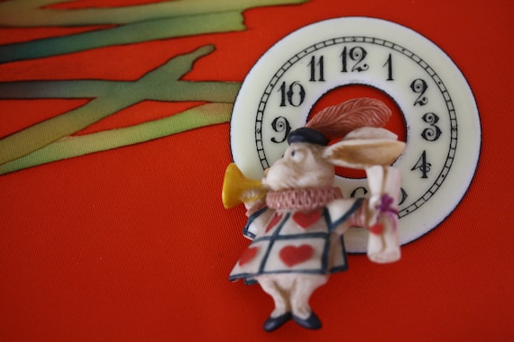 Ralph Massey Alice in Wonderland Pin Brooch March… - image 1