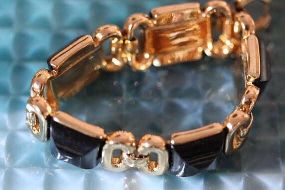 Crown Trifari Vintage Art Deco Modernist Bracelet… - image 3