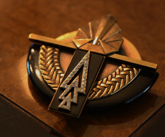 Ermani Bulatti Art Deco Vintage Architectural Brooch