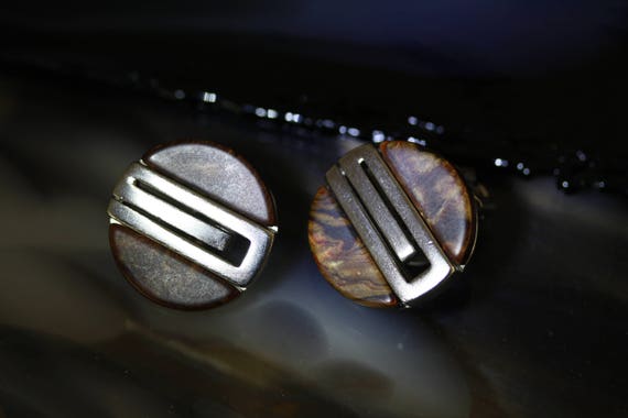 Vintage Givenchy Architectural Modern Clip on Ear… - image 1