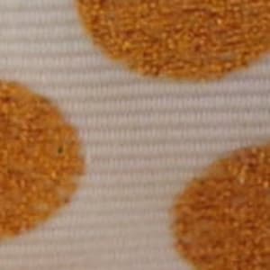 2 Yards 7/8&quot; White with Gold Glitter Funky Dot Grosgrain Print Ribbon