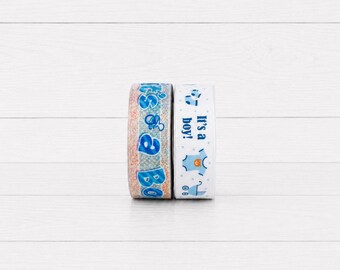 2 Yards 7/8" It’s a Boy Grosgrain Ribbon – Blue Baby Shower Ribbon – Baby Announcement & New Baby Craft Ribbon