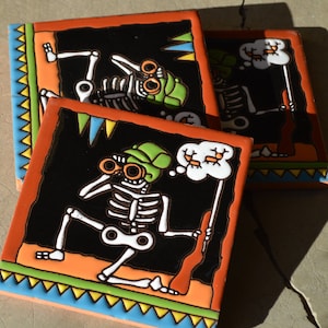 Talavera Mexican Tile Mosaic Day of the Dead  / Tiles Clay Catrina
