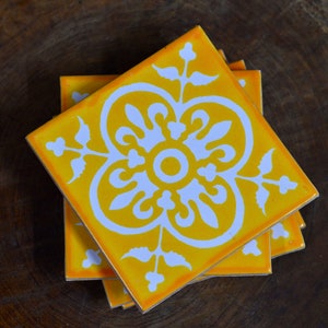 50 Mexican Talavera Tiles handmade- Hand painted 4 &quot;X 4&quot;