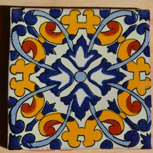 90 Mexicaanse Talavera-tegels handgemaakt, met de hand geschilderd 4 &quot;X 4&quot;