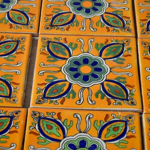 90 Mexicaanse Talavera-tegels handgemaakt-handgeschilderd 4 &quot;X 4&quot;
