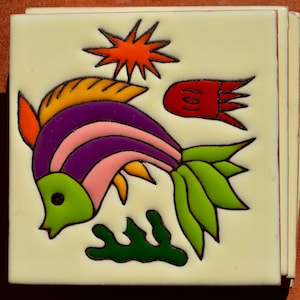 6 Tiles Talavera Butterflies  4x4 &quot;