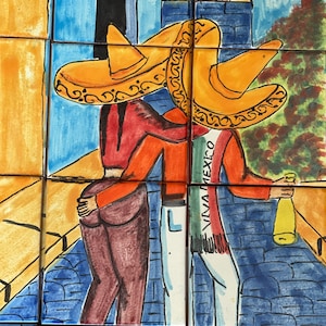 35 pieces Mexican Tile Wall Mural