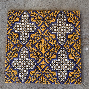 10   Mexican Talavera Tiles handmade- Hand painted 4 &quot;X 4&quot;