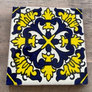 24 Mexican Talavera Tiles.Hand painted 4 1/4"