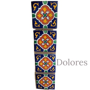 40 Mexican Talavera Tiles handmade- Hand painted 4 &quot;X 4&quot;