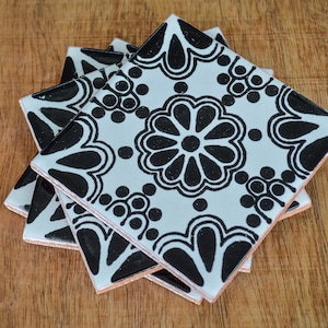 50 Mexican Talavera Tiles handmade- Hand painted 4 "X 4"