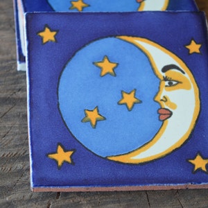 9 Mexican Talavera tiles hand-painted 4 &quot;X 4&quot;