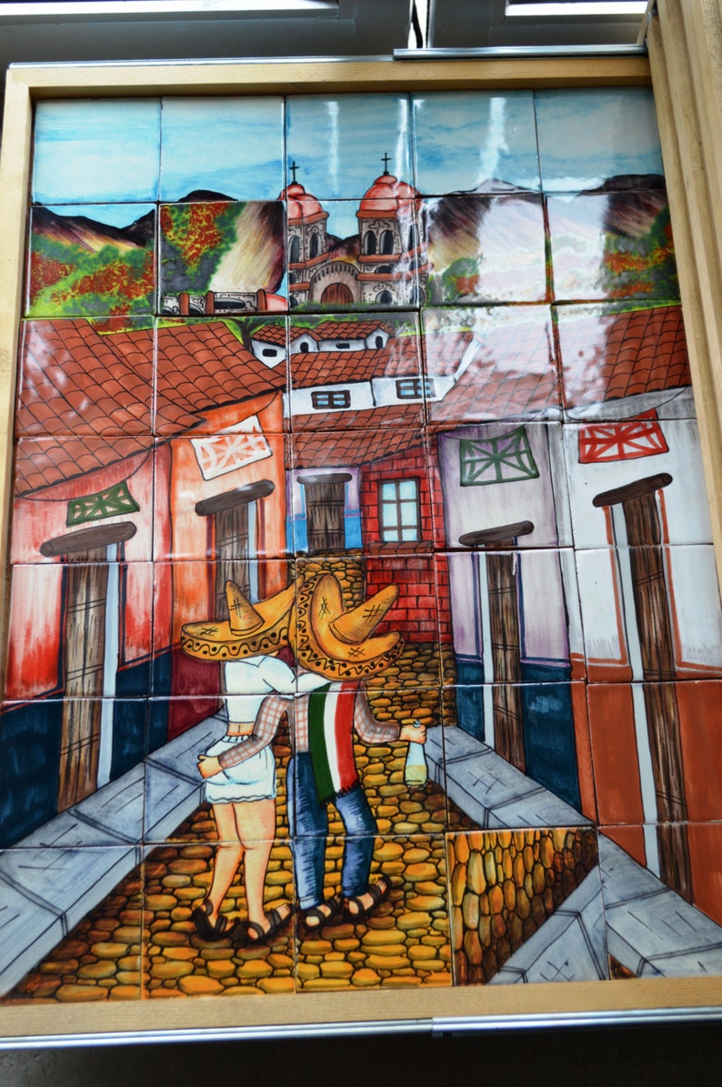 35 pieces Mexican Tile Wall Mural Etsy