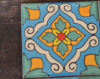 90枚の手描きのメキシコタイル。 - Etsy 日本