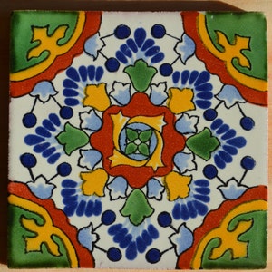 90 Mexicaanse Talavera-tegels handgemaakt, met de hand geschilderd 4 &quot;X 4&quot;