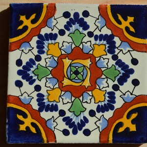 90 Mexicaanse Talavera-tegels handgemaakt, met de hand geschilderd 4 &quot;X 4&quot;