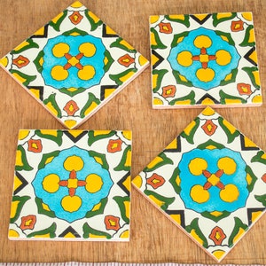 24 Mexican Talavera Tiles.Hand painted 4 "X 4"-