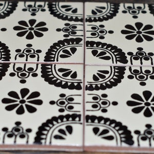 50 Mexican Talavera Tiles handmade- Hand painted 4 &quot;X 4&quot;