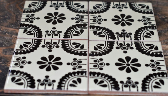 50 Mexican Talavera Tiles Handmade Hand Painted 4 X