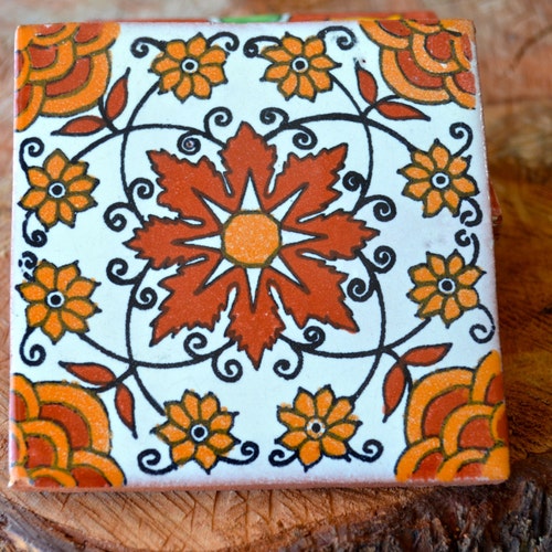 12 Mexican Talavera Tiles Handpainted 4 x 4 Etsy