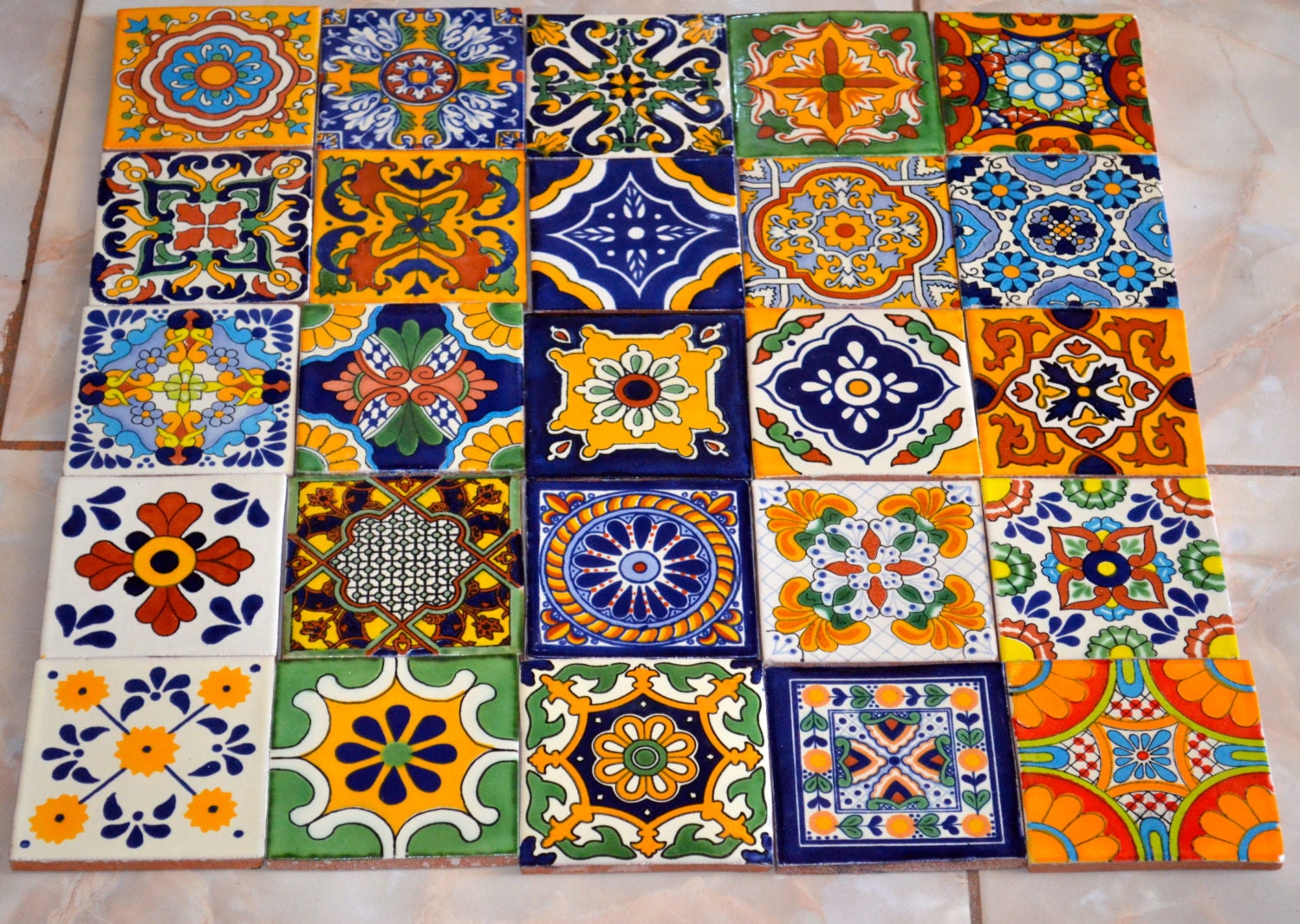 Muestra De Azulejos Mexicanos C126, Cerámica Hecha A