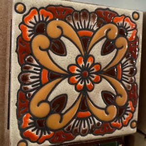 6 Azulejos Mexicanos. Pintados a mano 4x4&quot;