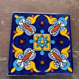 90 Mexicaanse Talavera-tegels handgemaakt, met de hand geschilderd 4 &quot;X 4&quot;