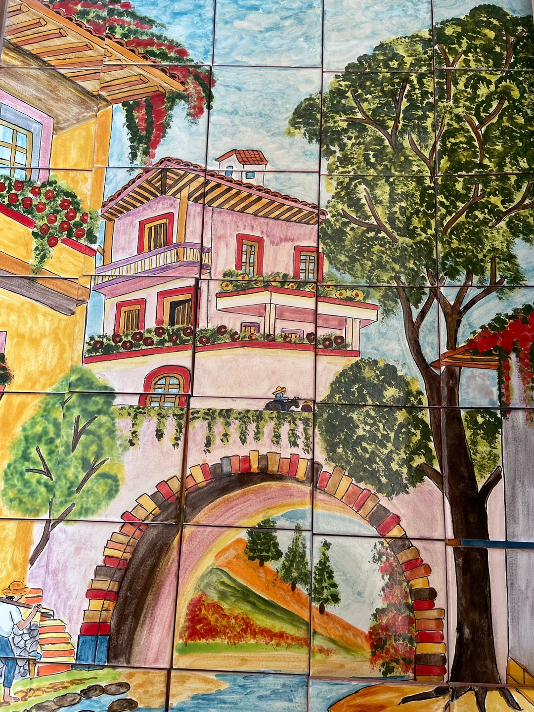 35 Pieces Mexican Tile Wall Mural - Etsy