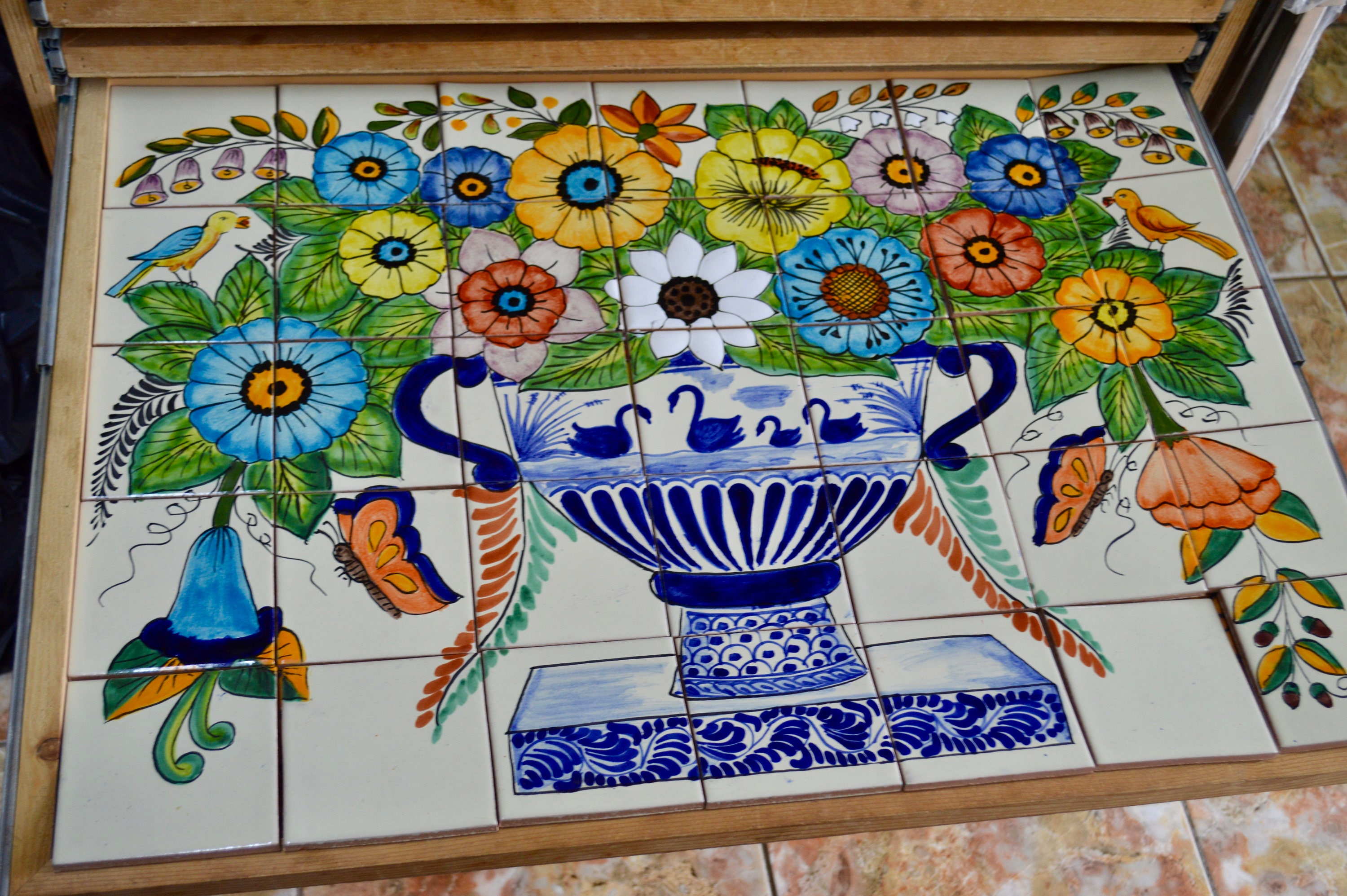 35 pieces Mexican Tile Wall Mural | Etsy