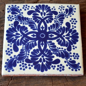 90 Mexican Talavera Tiles handmade, Hand painted 4 &quot;X 4&quot;