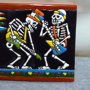 Talavera Mexican Tile Mosaic Day of the Dead / Tiles Clay Catrina