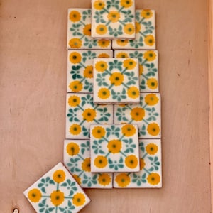 35 Mexican Talavera Tiles / Hand painted 2 "X 2"