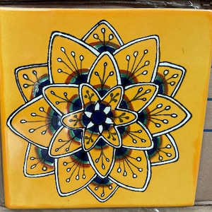 40 Mexican Talavera Tiles handmade- Hand painted 4 &quot;X 4&quot;