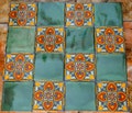 16 Mexican Talavera Tiles handmade, Hand painted 4 "X 4"