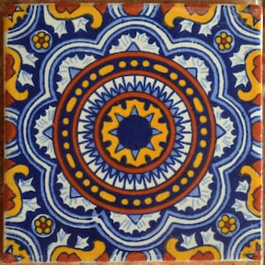 90 Mexicaanse Talavera-tegels. Handgeschilderde 4 &quot;X 4&quot;