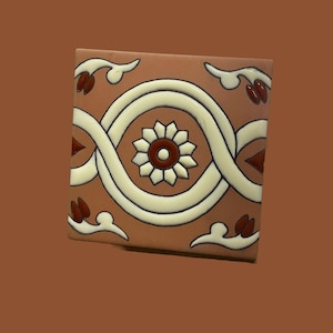 6 Mexican Talavera Tiles handmade- Hand painted 4 &quot;X 4&quot; or 6x6&quot;